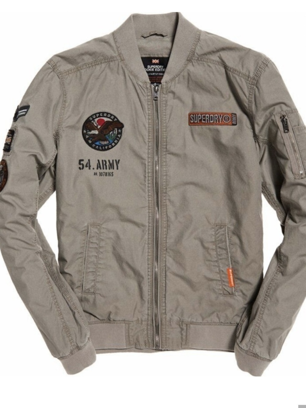 Super dry Rookie Duty Patch Bomber Jacket size L